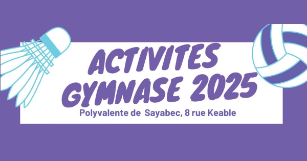Activités au gymnase de la polyvalente - Automne / hiver 2025